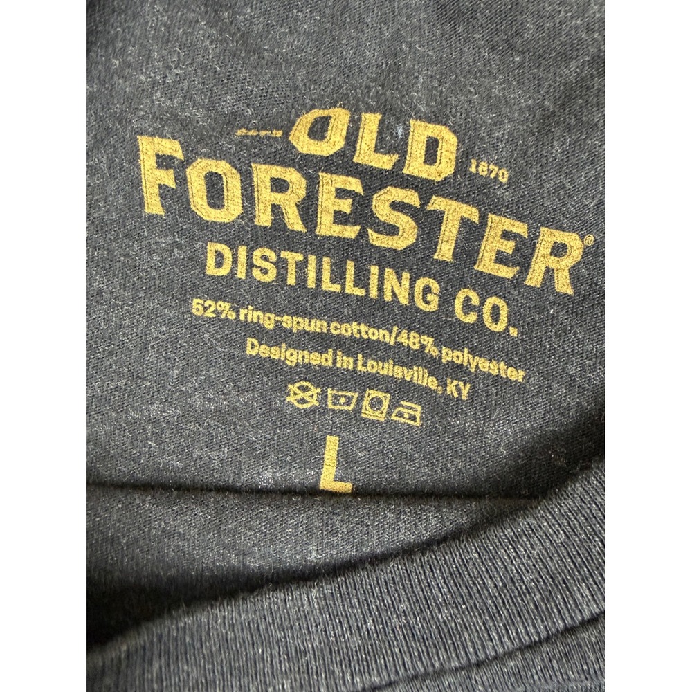 Old Forester Distilling Co Mens Large Charcoal Heather Graphic T-Shirt Bourbon - Picture 4 of 4